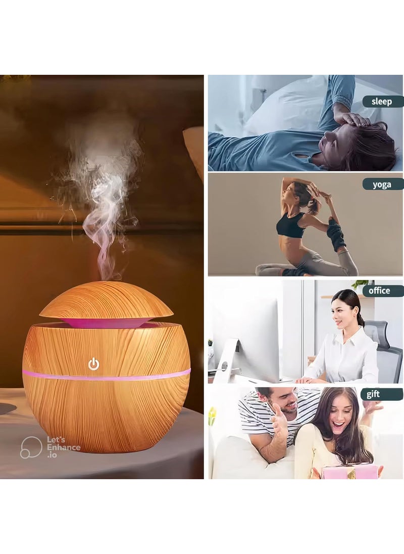 CIRKLE STREET Cirkle Street Cool Mist Ultrasonic Humidifier Essential Oil Diffuser LED Night Light for Home Office Car  - Image 3