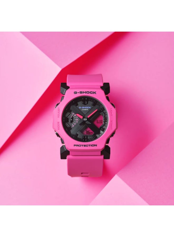 CASIO G-SHOCK GA-2300-4ADR Analog-Digital Men’s Watch, Shock Resistant, 200M Water Resistant, Red Resin Strap - Image 2