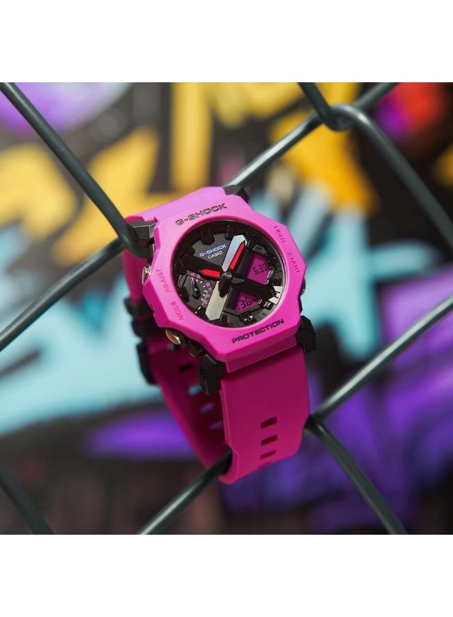 CASIO G-SHOCK GA-2300-4ADR Analog-Digital Men’s Watch, Shock Resistant, 200M Water Resistant, Red Resin Strap - Image 5