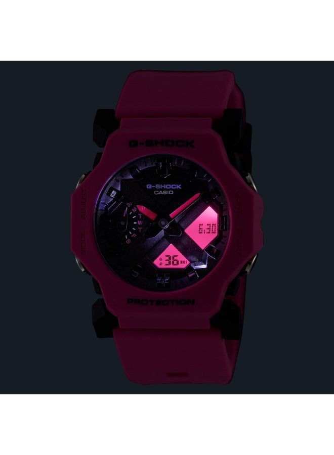 CASIO G-SHOCK GA-2300-4ADR Analog-Digital Men’s Watch, Shock Resistant, 200M Water Resistant, Red Resin Strap - Image 3