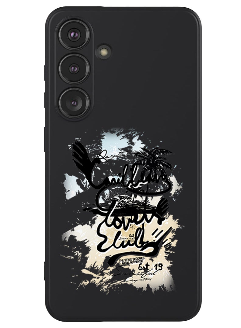 Theodor Protective Slim Fit Case Liquid Silicone Cover with Full Body Protection Anti-Scratch Shockproof Case For Samsung Galaxy S24 Plus (Black) - Lovers club Black - Image 1
