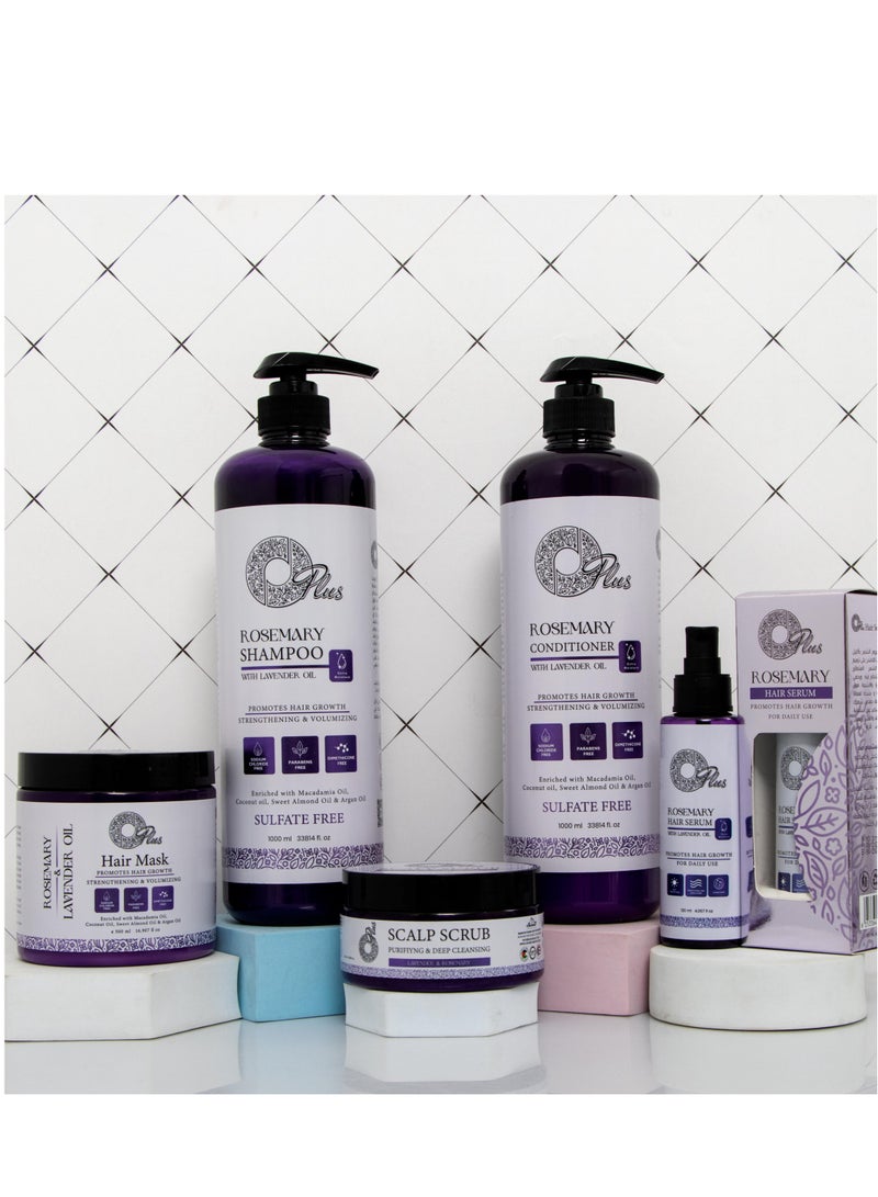 Oplus Advanced Hair Therapy Kit: Rosemary-Infused Shampoo, Conditioner, Serum, Bath Oil & Scalp Scrub - Image 2