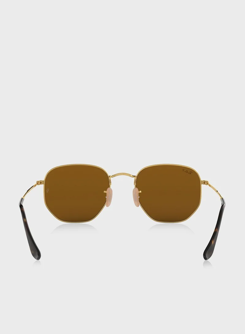 Ray-Ban 0Rb3548N Hexagonal Sunglasses