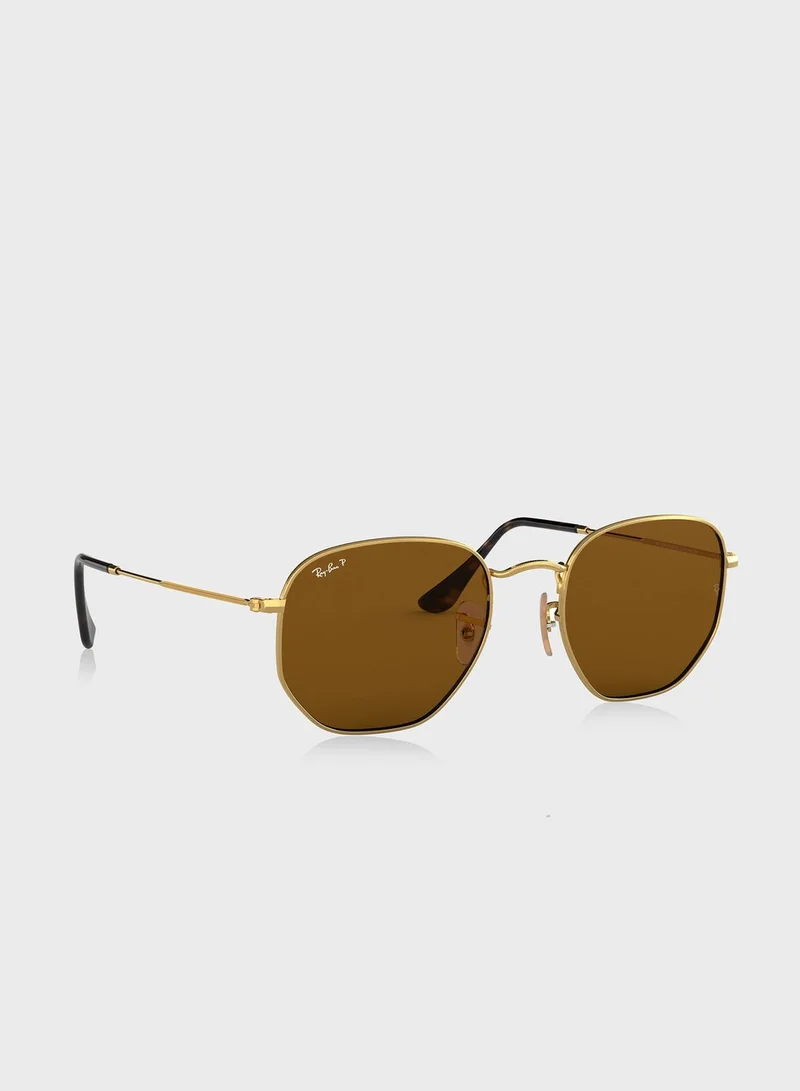 Ray-Ban 0Rb3548N Hexagonal Sunglasses