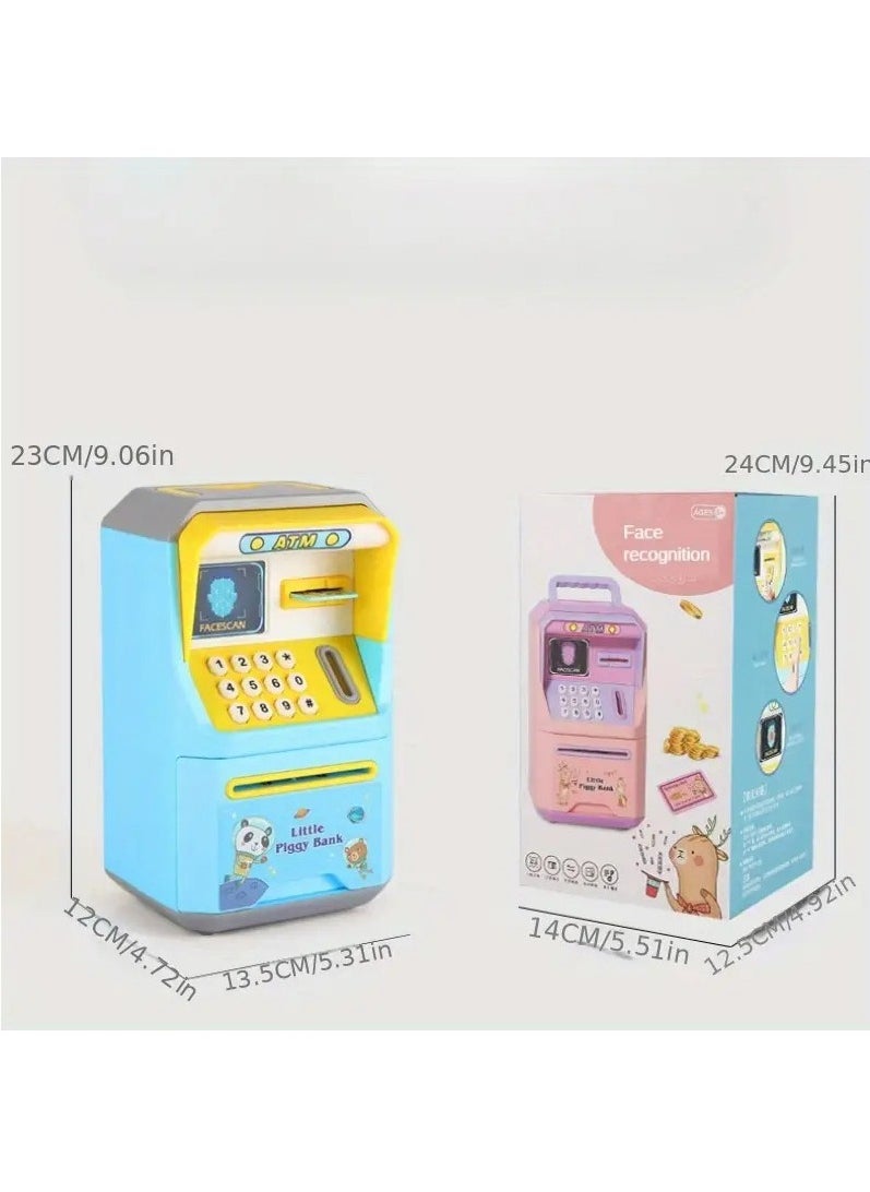 Arabest Children's ATM Bank, Electronic Bank Cash Coin Can, Simulated Face Recognition ATM Machine, Kid Banks Toy Savings Bank Cash, Children's Storage Money Pot ATM Machine for Boys, Girls(Blue)  - Image 5