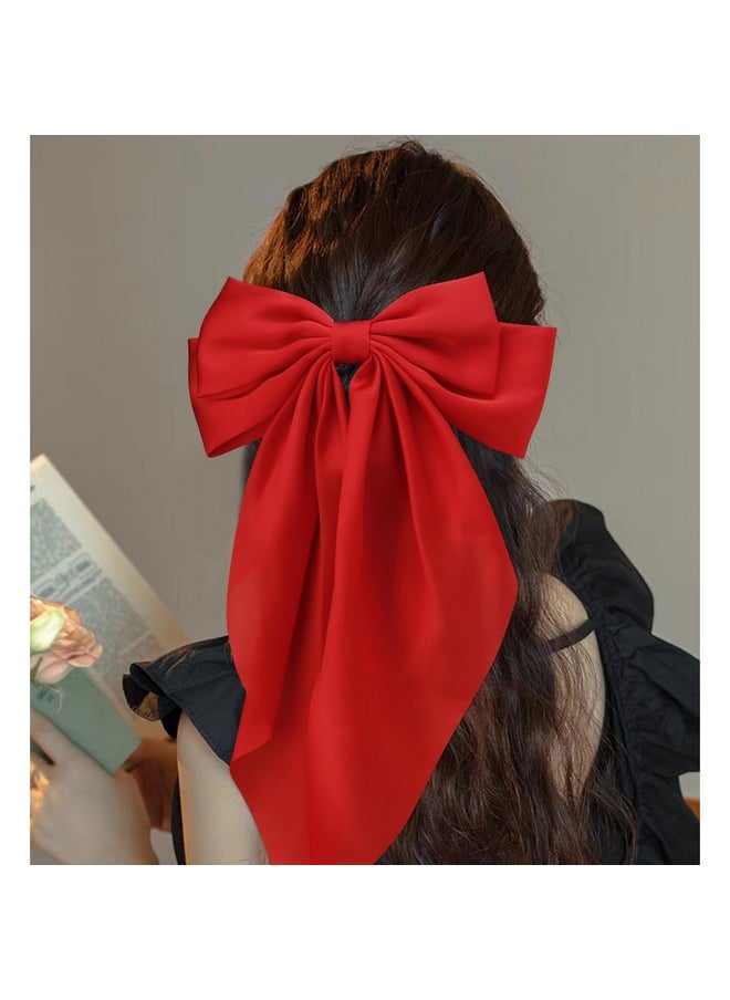 Hair Bows For Women Girls 3Pcs Pink Red Rose Red Silky Satin Large Bows Hair Clip Oversized Hair Ribbons Long Tail Big Bows Hair Accessories - pzsku/Z806F96260BD64D3A600BZ/45/_/1734183050/2d3771c9-a9b1-42ff-8b6e-076a3116a449