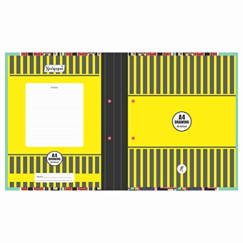 Neelgagan Drawing File A4, (22cm X 31cm), (Thread File), Printed,- Pack of 6 - Image 4
