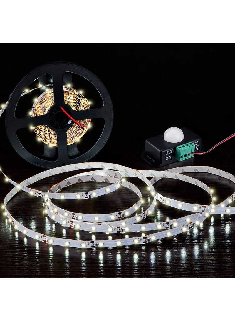 3 Packs 12 V 24 PIR Sensor Adjustable LED c Black Infrared Motion Detector Body Sensing Light Switch Controller with Embedded Probes for Flexible Strip Lights - Image 2