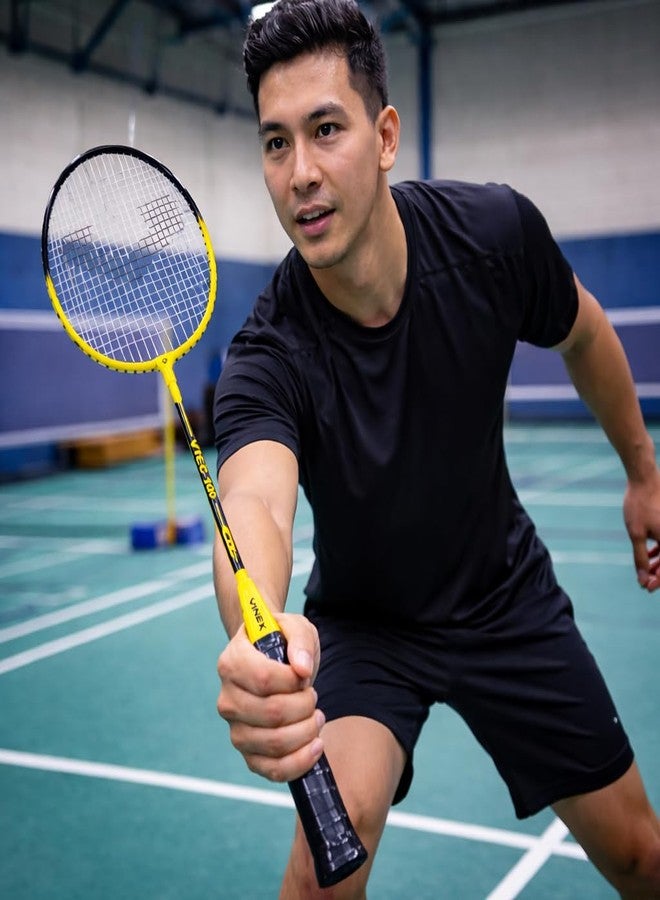 Vinex VTEC 100 Aluminium Badminton Racquet (Pack of 2) | Lightweight & Durable Racket | Ideal for Beginners & Casual Play | Includes 2 Racquet Bags | Yellow & Black - Image 5