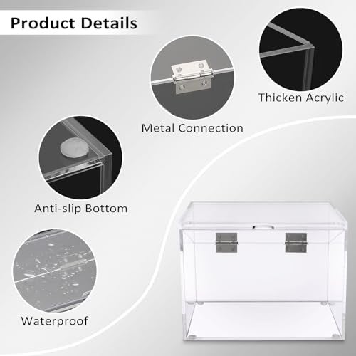 BTSKY Clear Acrylic 4 x 6 inch Index Card Box with Sign Lid - Index Card Holder Notecard Box Recipe Card Box Plastic Storage Organizer for Filling Index Cards, Note Cards, Flashcards, Recipes - Image 5