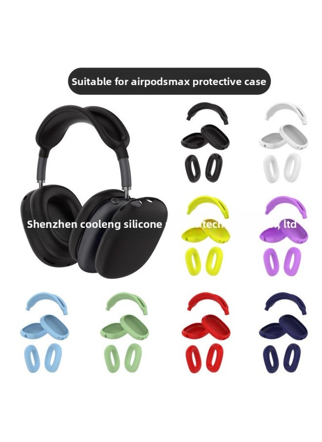 Generic - For Apple Airpods Max Protective Case Headset For Apple Headset Protective Case Silicone Soft Case Three-piece Set-Color:Light Blue Three-piece Set + Opp Bag - Image 1
