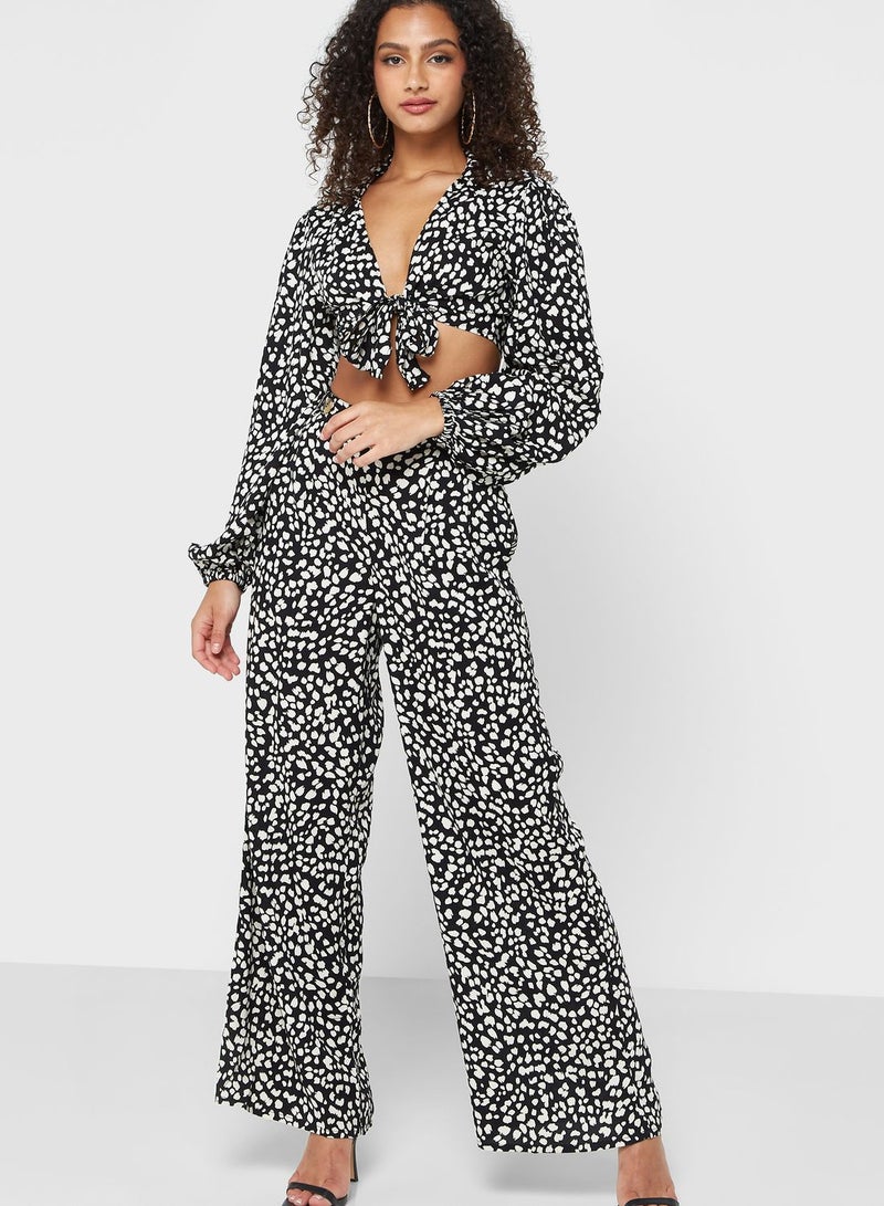 Miss Selfridge Printed Tie Detail Top  - Image 4