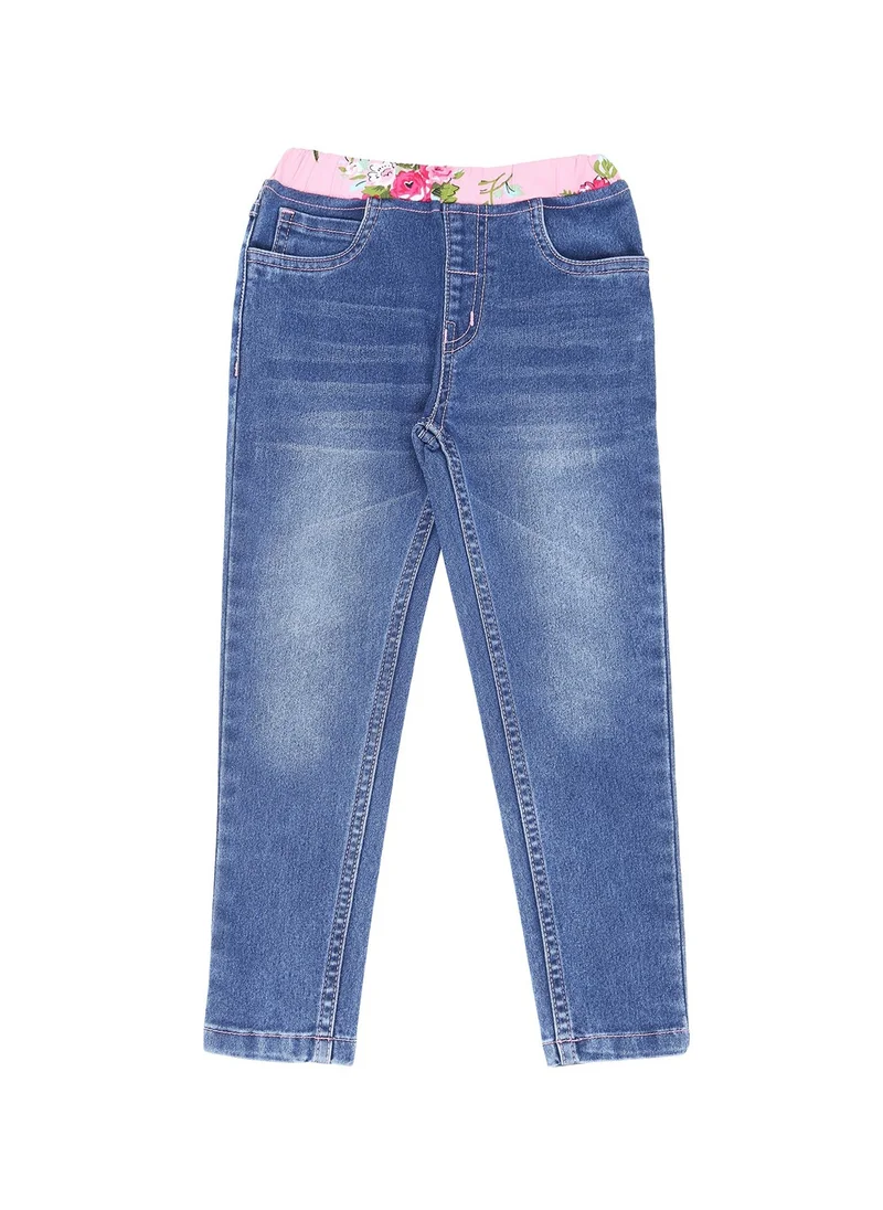 HIGH STAR Girls Blue Slim Fit Jeans