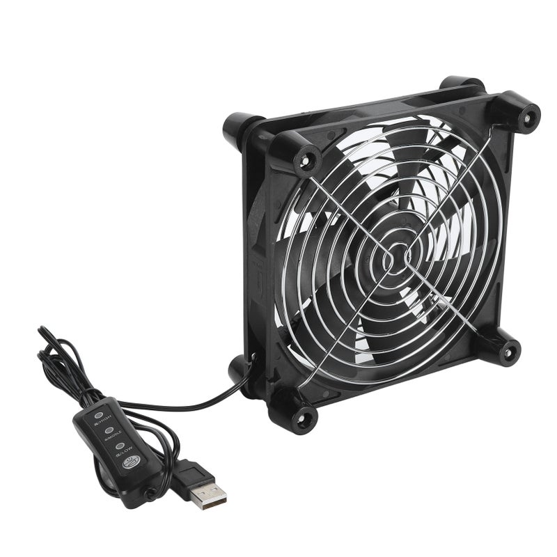 140mm Computer Fan 3 Speed 5V USB Powered 2800RPM Portable Computer Case Cooling Fan for Tablet TV Receiver Router DVR - Image 1