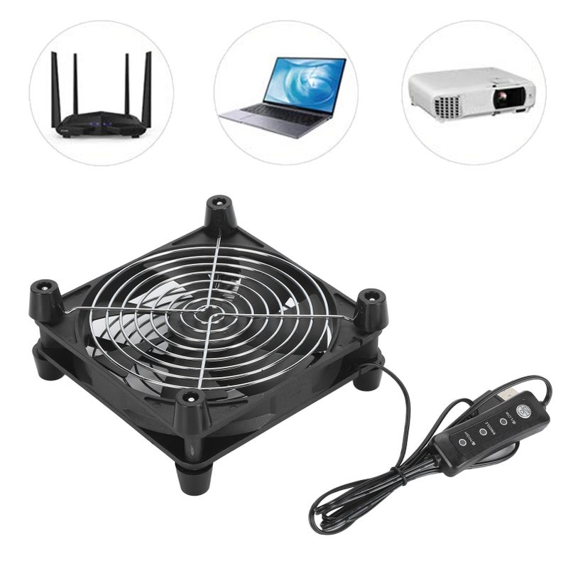 140mm Computer Fan 3 Speed 5V USB Powered 2800RPM Portable Computer Case Cooling Fan for Tablet TV Receiver Router DVR - Image 2