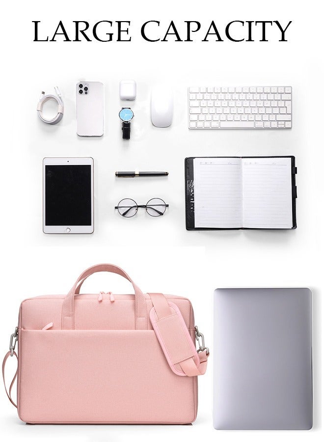 حقيبة كمبيوتر محمول مقاس 14 بوصة مع حقيبة كمبيوتر محمول خفيفة الوزن ومتعددة الأقسام وحقيبة كروس للسفر وحقيبة عمل مقاومة للماء والغبار وحقيبة كتف للنساء في مكتب العمل - Image 5