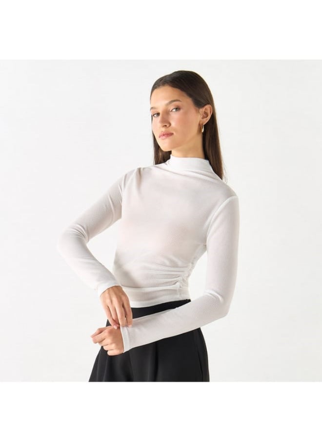 2Xtremz Textured High Neck Top with Long Sleeves - pzsku/Z80701EA5A813A45D5B5DZ/45/_/1729772743/d47da1be-e3a9-4e03-86e5-2e458c36d00a