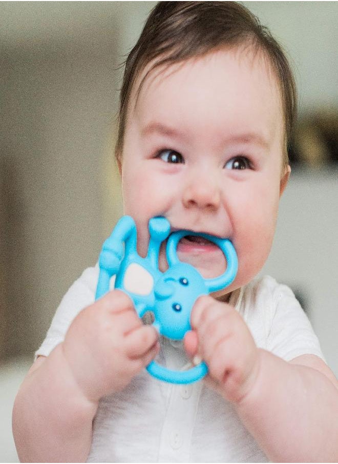 Nuby Nuby Yogis All Silicone Soothing Teether, Elephant  - Image 2