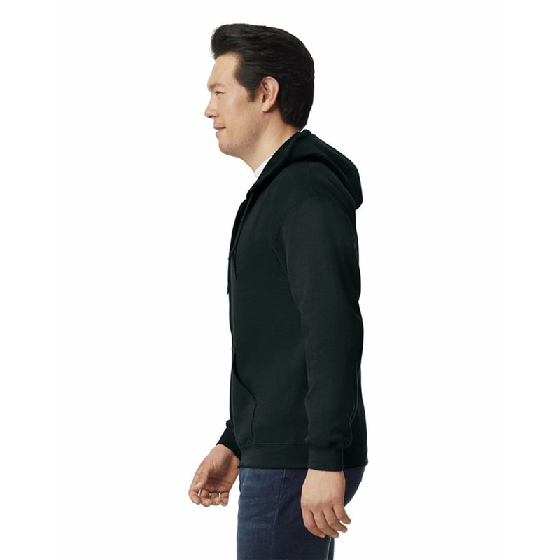 Gildan UGP Campus Apparel Gildan mens Fleece Zip Hooded Sweatshirt, Style G18600 Shirt, Black, 3X-Large US - Image 2
