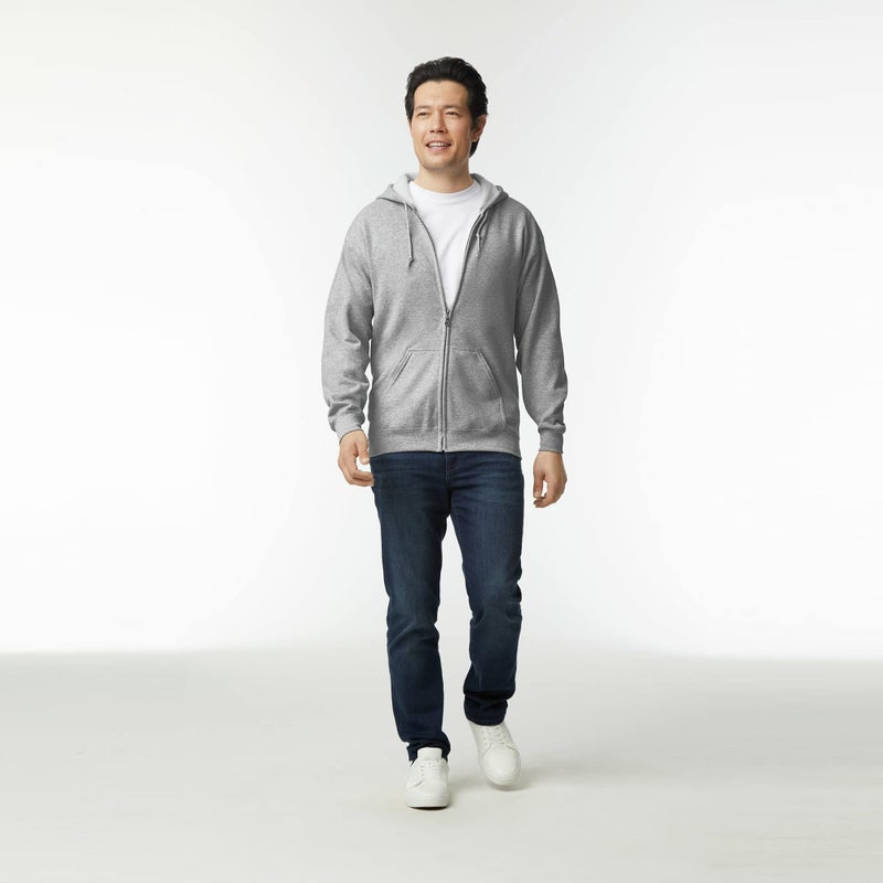 Gildan UGP Campus Apparel Gildan mens Fleece Zip Hooded Sweatshirt, Style G18600 Shirt, Black, 3X-Large US - Image 3