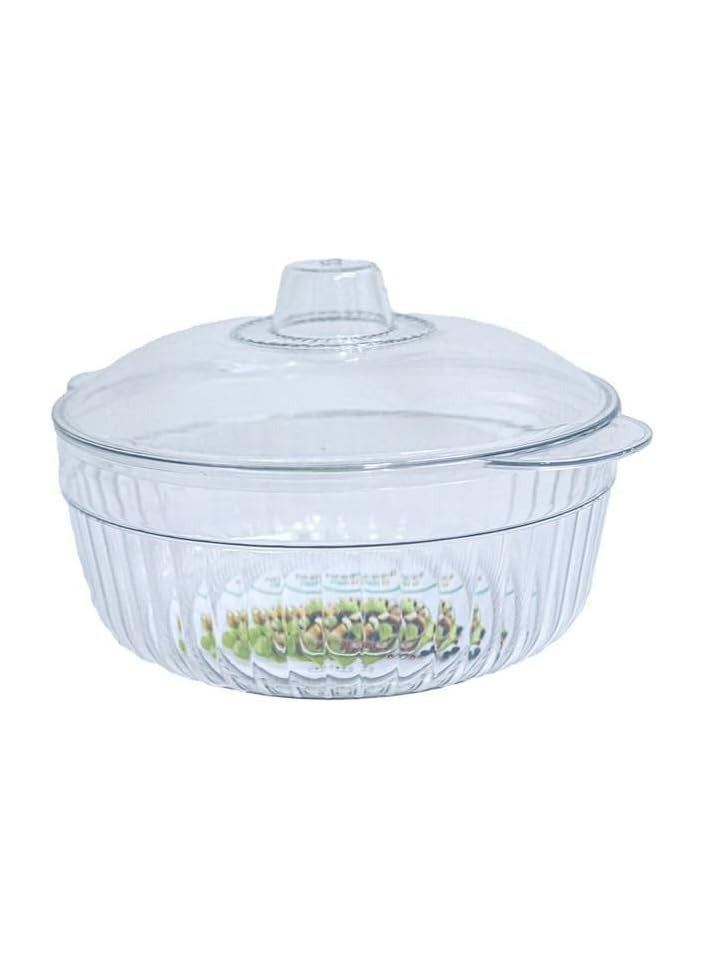 بونبونير أكريليك مع غطاء للحلوى والشوكولاتة، حاوية تقديم حلوى الأكريليك والمكسرات مع غطاء، طبق فاكهة، للمقبلات والجبن. (القطر 15 سم)