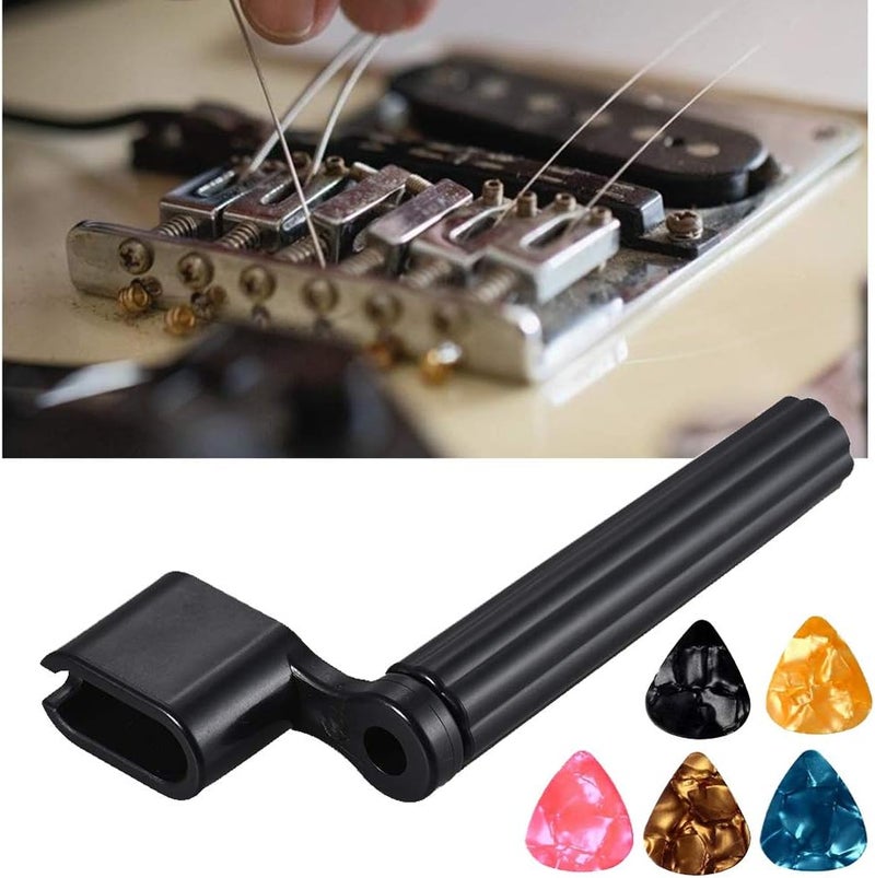 Micling 72PCS Guitar Tool Kit，Professional Guitar Repairing Maintenance Tool Kit with Guitar Strings Picks Bridge Pins Gauge Guitar Accessories Gift for Acoustic Guitar Electric Guitar Ukulele Bass Banjo - Image 3