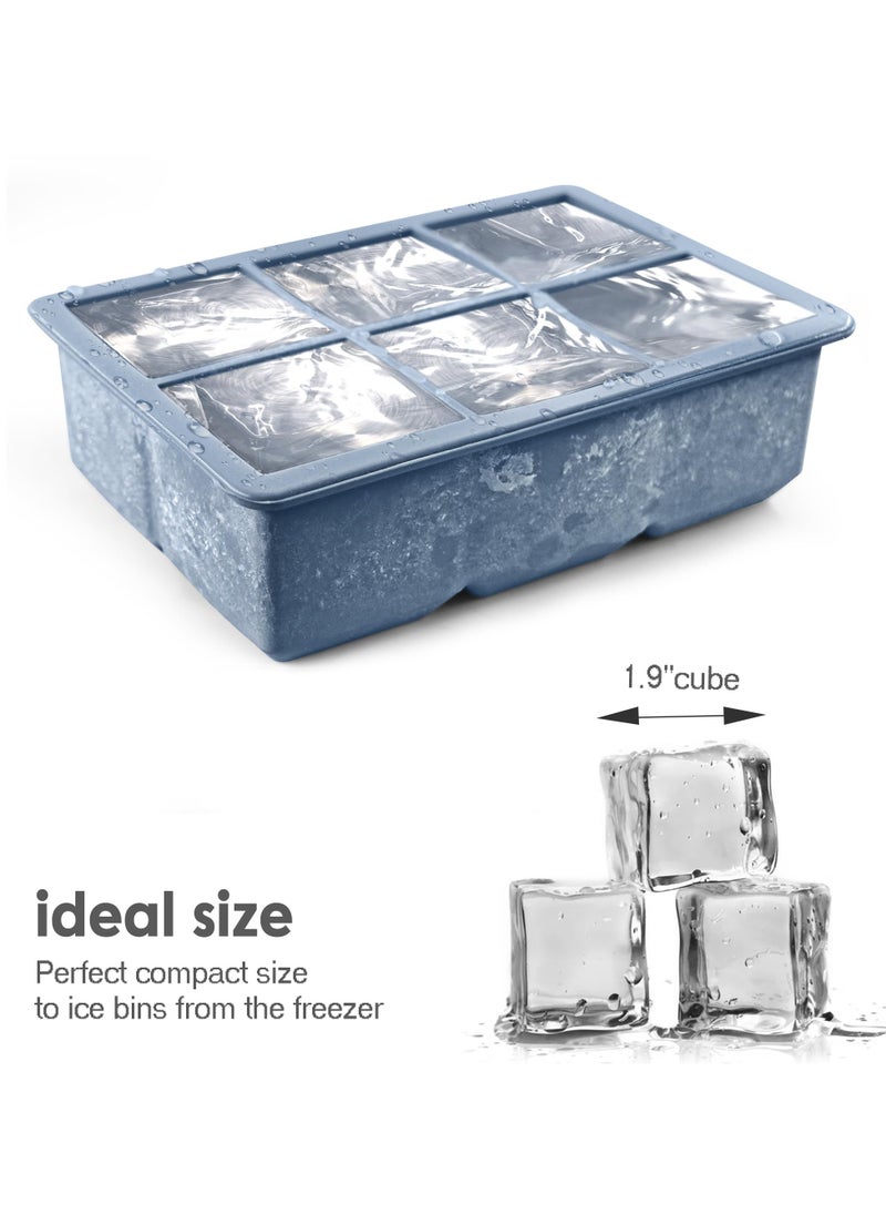 Generic - Silicone Ice Cube Trays 3 Pack - Large Size Silicone Ice Cube Molds with Leak Proof Removable Lid Square Ice Cube Tray And BPA Free for Cocktail,Whiskey, Stackable Flexible Ice - Image 1