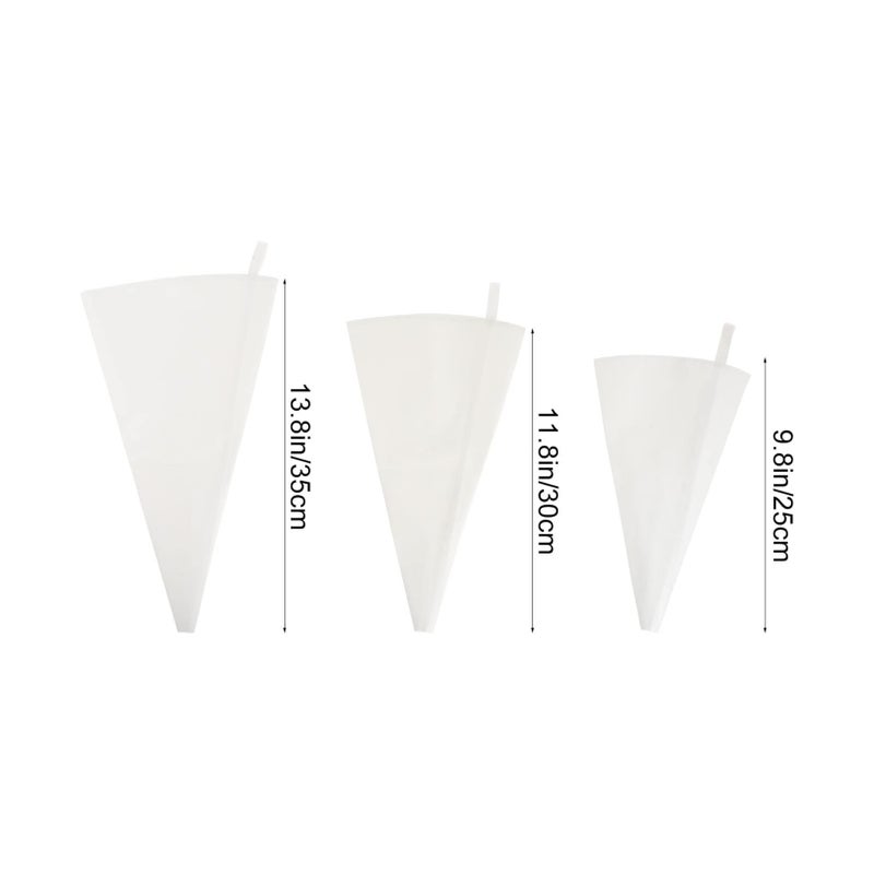 3 Pcs Reusable Cotton Piping Bags Set For Cake Decorating Pastry Bakery Easy To Clean - Image 3