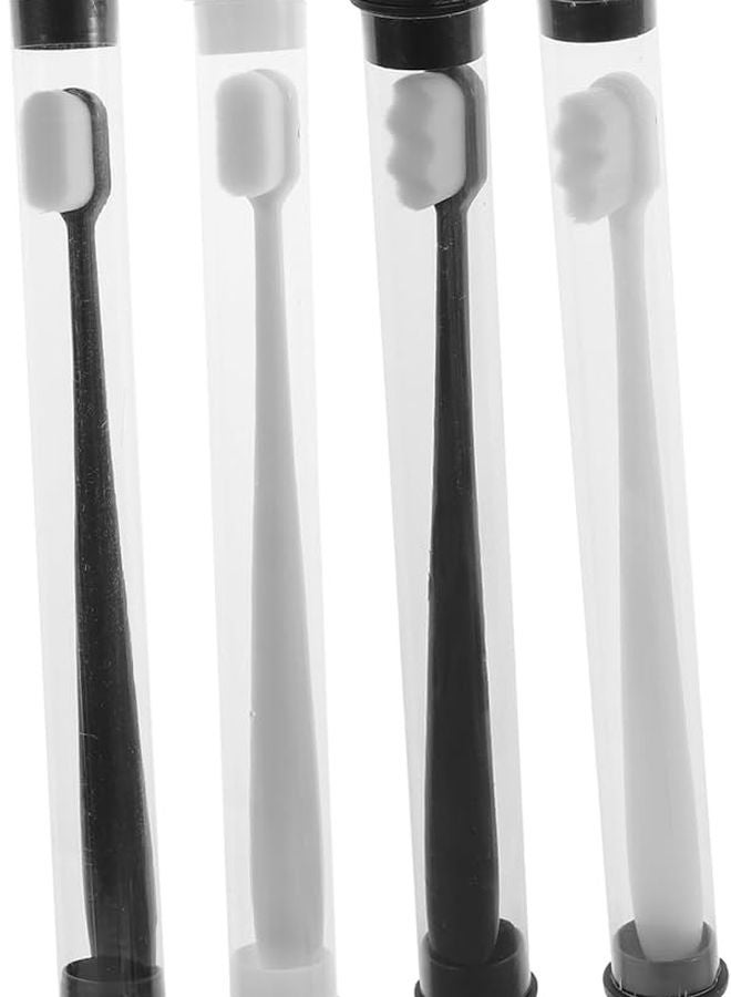 8pcs Travel Toothbrush Set With Regular And Wavy Bristles Portable For Adults - Image 3