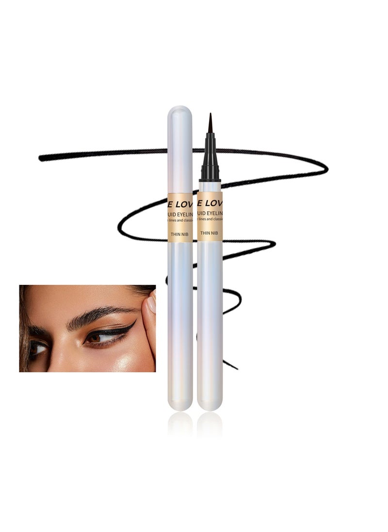 Sheloves Liquid Eyeliner Long-Wearing Sweat-And Humidity-Resistant Smudge-Proof Waterproof Ultra-Fine Multi-Functional Eyebrow Pencil & Eyeliner Multiple Use (01)  - Image 1