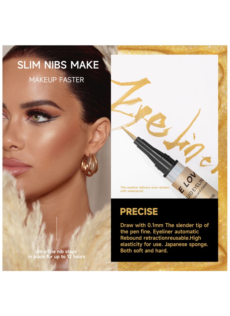 Sheloves Liquid Eyeliner Long-Wearing Sweat-And Humidity-Resistant Smudge-Proof Waterproof Ultra-Fine Multi-Functional Eyebrow Pencil & Eyeliner Multiple Use (01)  - Image 5