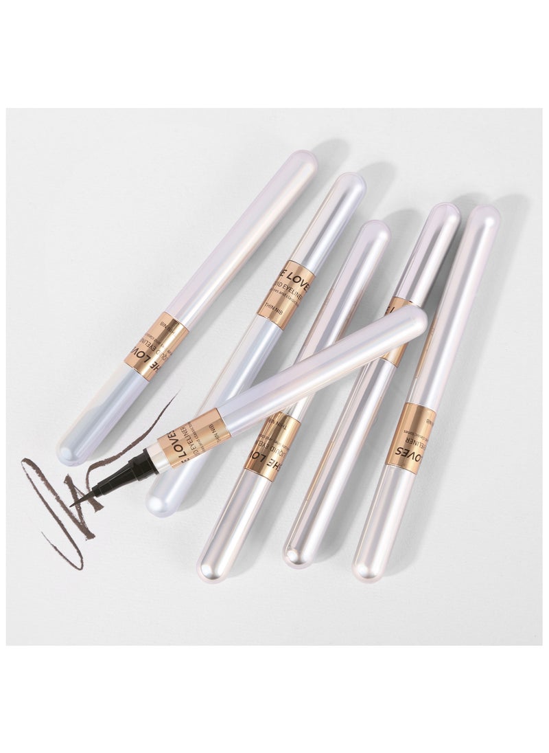Sheloves - Liquid Eyeliner Long-Wearing Sweat-And Humidity-Resistant Smudge-Proof Waterproof Ultra-Fine Multi-Functional Eyebrow Pencil & Eyeliner Multiple Use (01) - Image 1