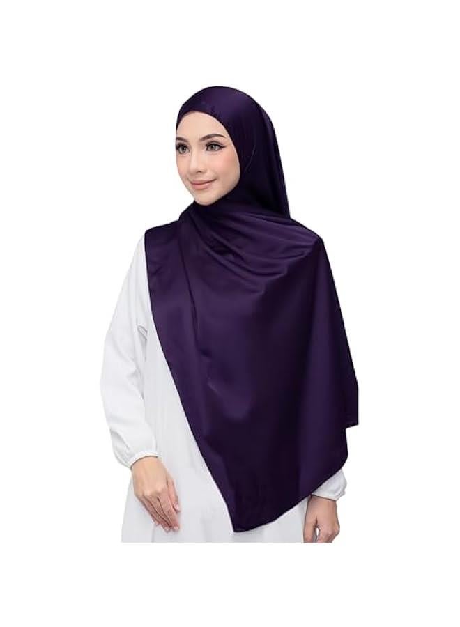Arabest Extra Long Satin Hijab Scarf Shawl Wrap for Elegant Muslim Ladies