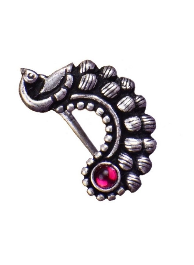 THANUS CRAFT THANU'S CRAFT Maharashtrian Nath Clip on Marathi Nose ring without Piercing Oxidized nose Pin for women & Ladies - Image 1