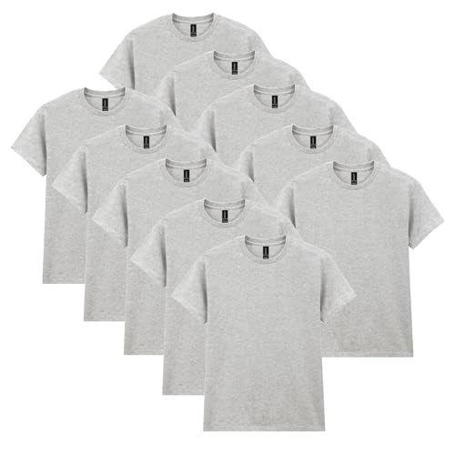 Gildan Men's Heavy Cotton T-Shirt, Style G5000, Multipack, Sport Grey (pack of 10), 2X-Large - Image 1