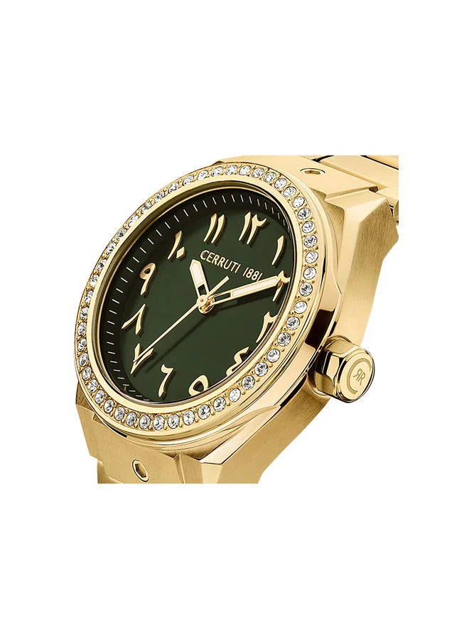 CERRUTI 1881 Ruscello 33mm Women's Quartz Watch With Gold Plated Stainless Steel Bracelet