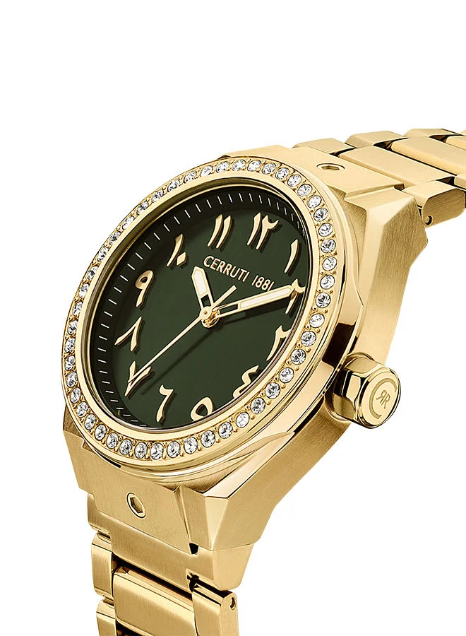 CERRUTI 1881 Ruscello 33mm Women's Quartz Watch With Gold Plated Stainless Steel Bracelet