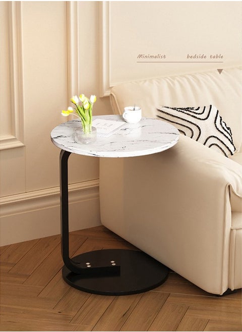 Round Sturdy Nordic Style Coffee Table Sofa Side Table End Table For Living Room 40*40*60cm