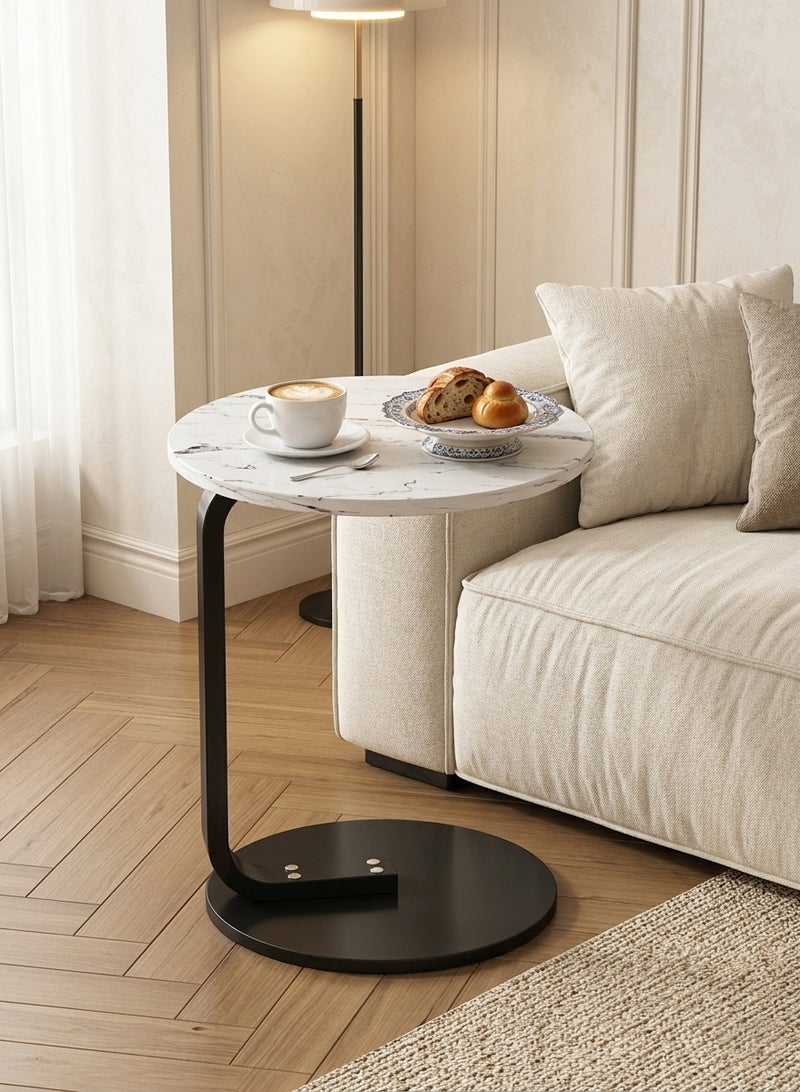 XiuWoo Round Sturdy Nordic Style Coffee Table Sofa Side Table End Table For Living Room 40*40*60cm - Image 1