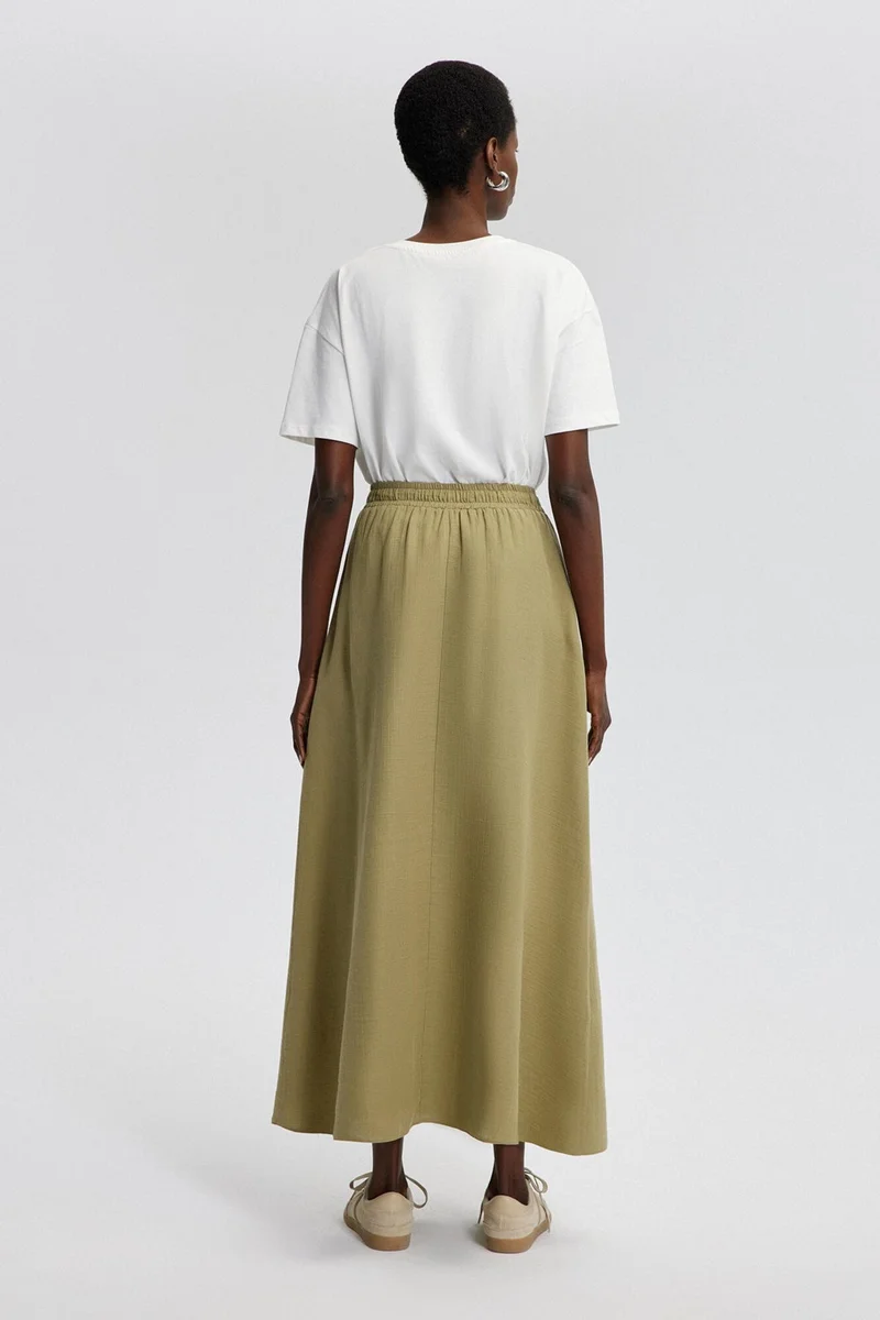 Touche Pocket Detailed Muslin Skirt