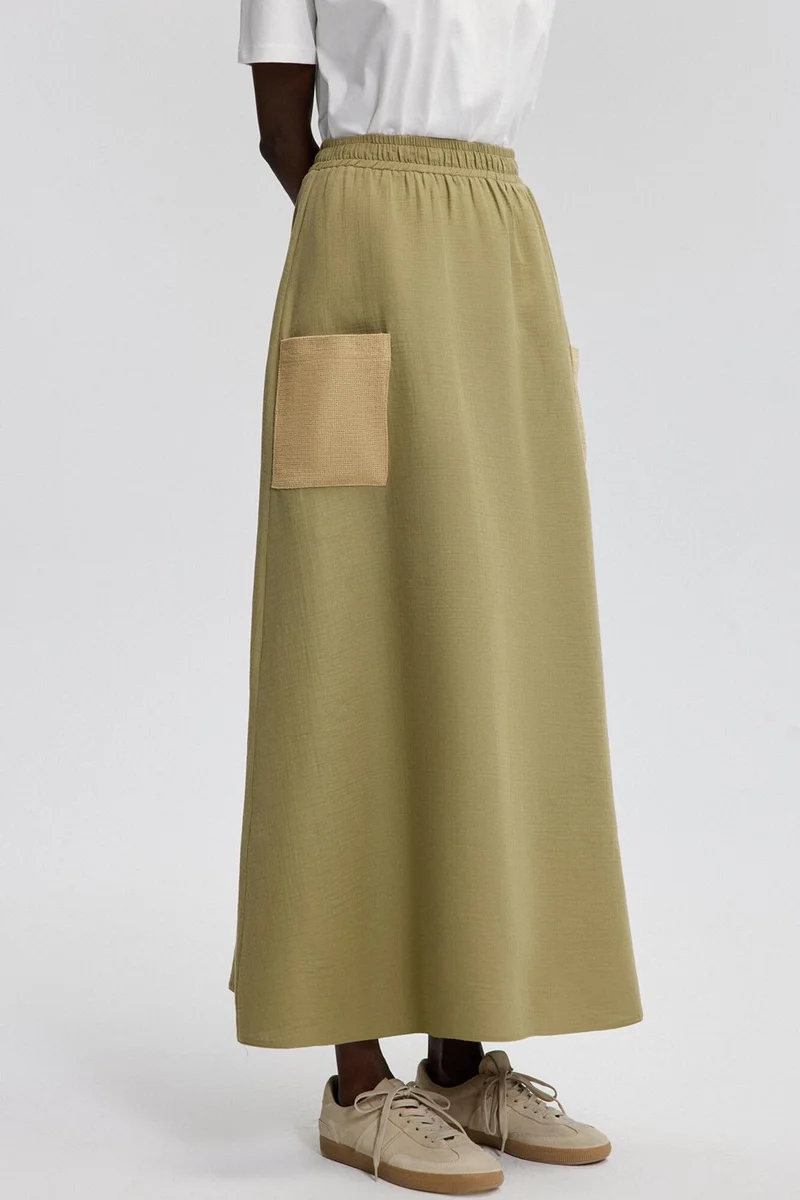 Touche Pocket Detailed Muslin Skirt