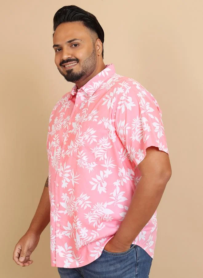 HIGHLANDER Plus Size Floral Print Cotton Casual Shirt by Styli