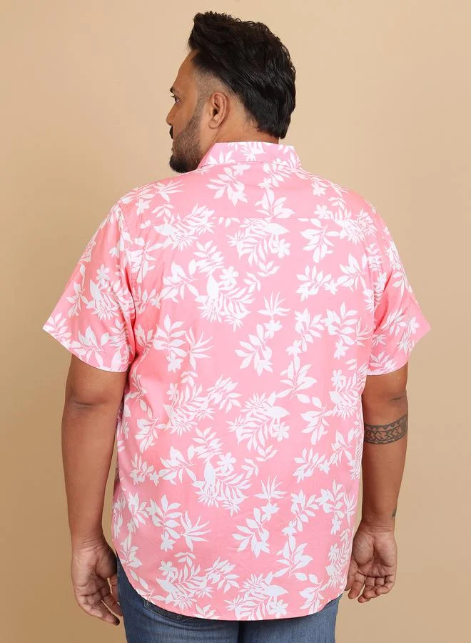 HIGHLANDER Plus Size Floral Print Cotton Casual Shirt by Styli