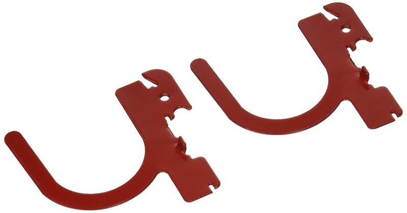 Wall Control 3in Reach U-Hook Accessory “U” Shaped Slotted Metal Pegboard Hook Pegboard and Slotted Tool Board – Red - Image 1