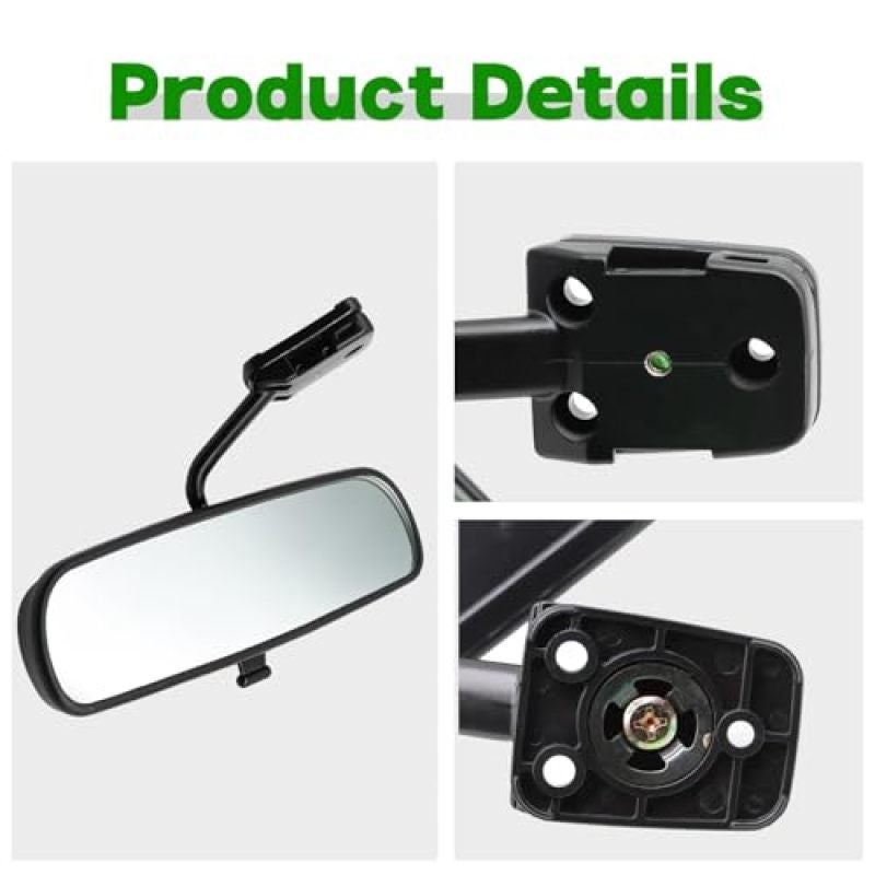 Interior Rearview Mirror: Black, Direct Replacement, Enhanced Vision Coverage - Blind Spot Reduction, Rear Passenger Monitoring for Honda Civic 1.6L 1996-2000 Trims - Image 2