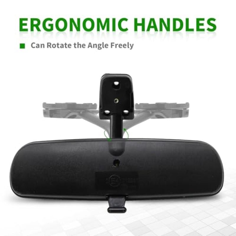 Interior Rearview Mirror: Black, Direct Replacement, Enhanced Vision Coverage - Blind Spot Reduction, Rear Passenger Monitoring for Honda Civic 1.6L 1996-2000 Trims - Image 4