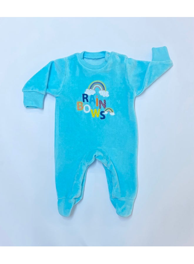 جوكي بودي سوت شتوي قطيفة لأطفال بنات