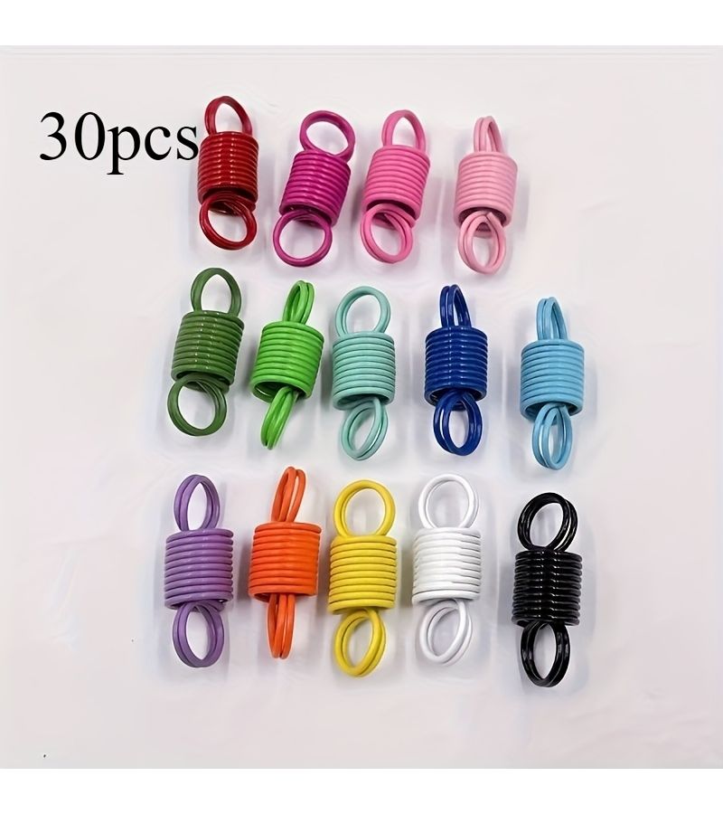 30pcs Multicolor Spring Connectors Extended Compression Clips for Crafts - Image 3