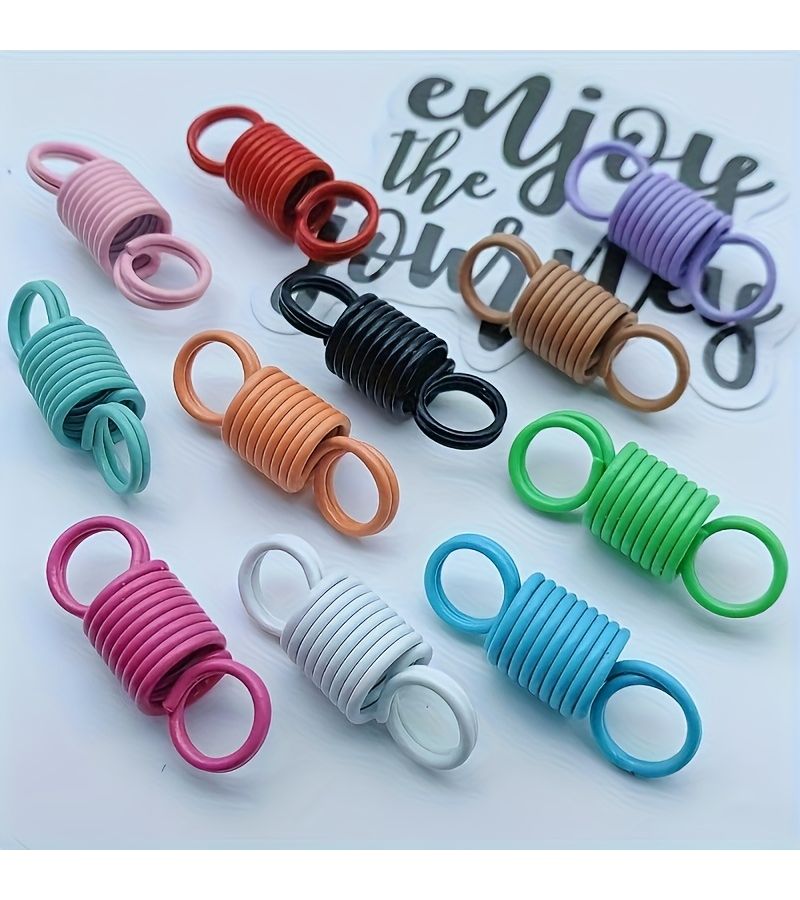 30pcs Multicolor Spring Connectors Extended Compression Clips for Crafts - Image 5