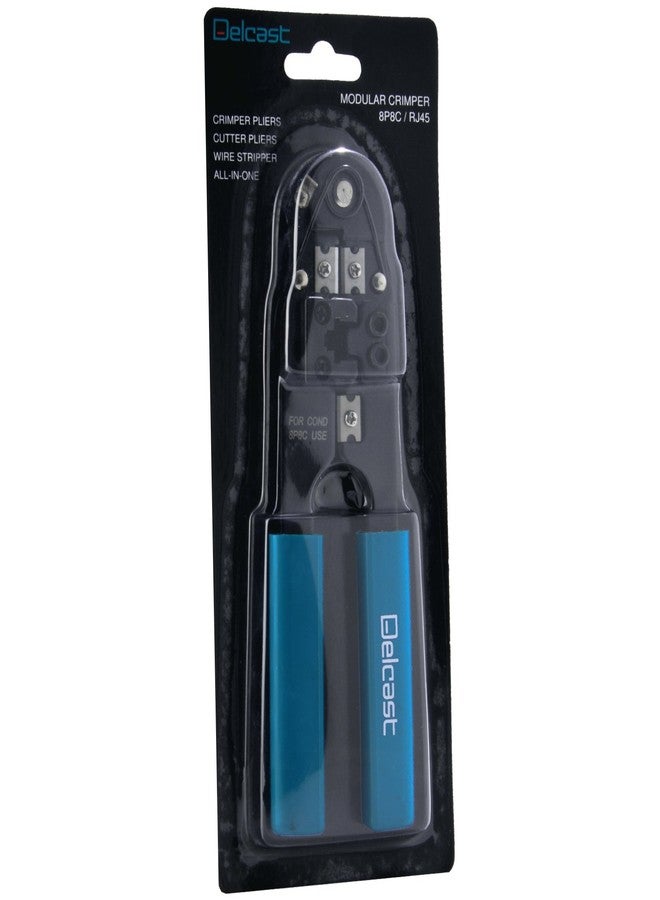 Delcast CP-8A RJ-45 Crimping Pliers, Crimp, Cut and Strip Tool - Image 3